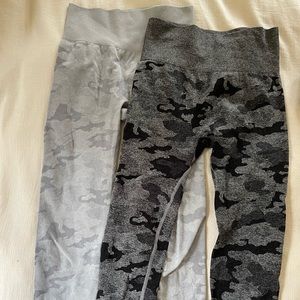 2 Camouflage Athletic Legging Ruched Butt Lot Size Small